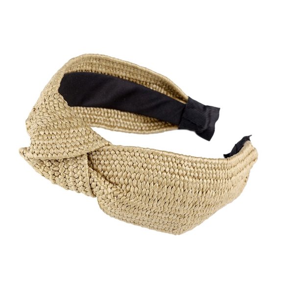 Anthropologie Accessories - 🆕 Anthro Top Knotted Straw Wide BOHO headband,